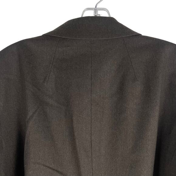 Talbots Luxe Wool Blend Blazer Jacket 2 Buttons Dark Brown Size 18WP - Picture 6 of 9